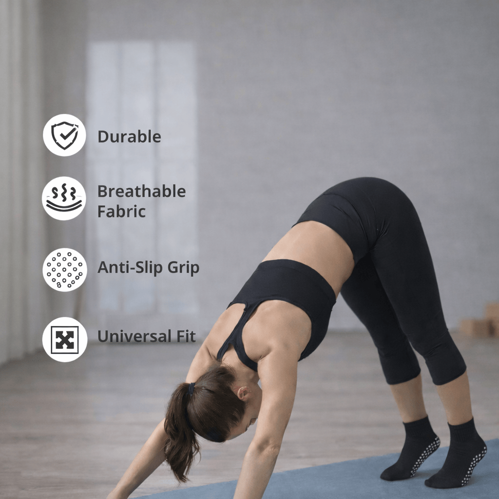Low-Rise Pilates Socks (Set of 4)
