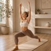 Mid-Calf Pilates Socks for Women | Non Slip Grip Socks