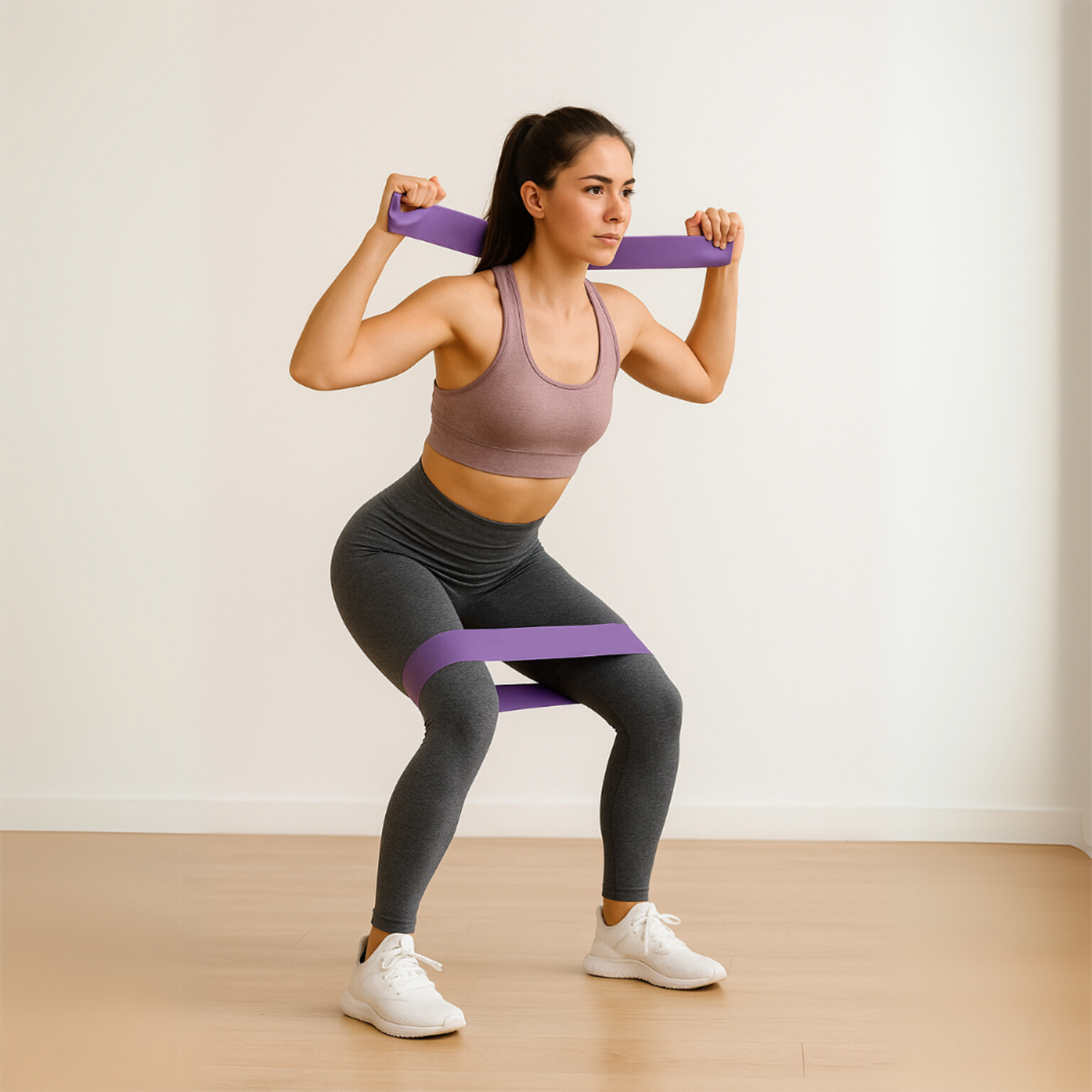 Full-body squat workout using resistance bands for arms and legs – The Fit Fab Co

