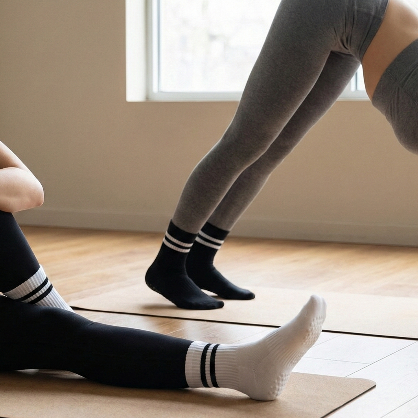 Mid Calf Pilates Socks