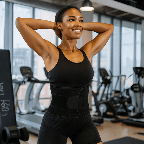 waist trimmer belt for women used in fitness routine