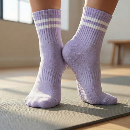 Mid Calf Pilates Socks