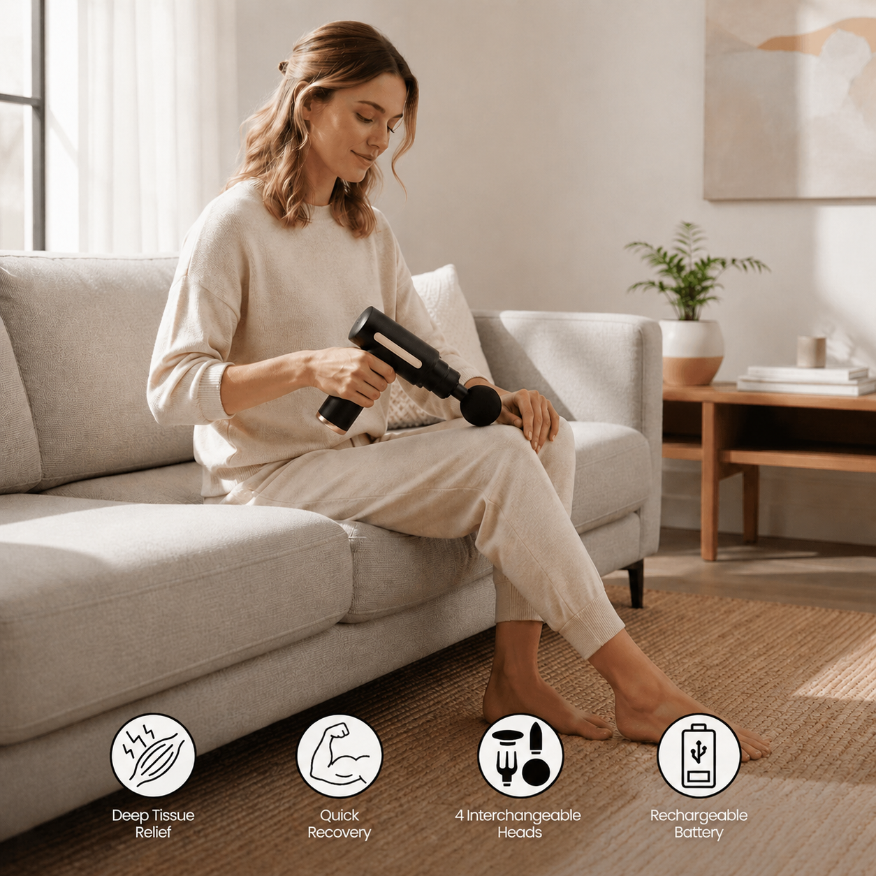 Deep Tissue Percussion Massage Gun | Muscle Recovery Tool