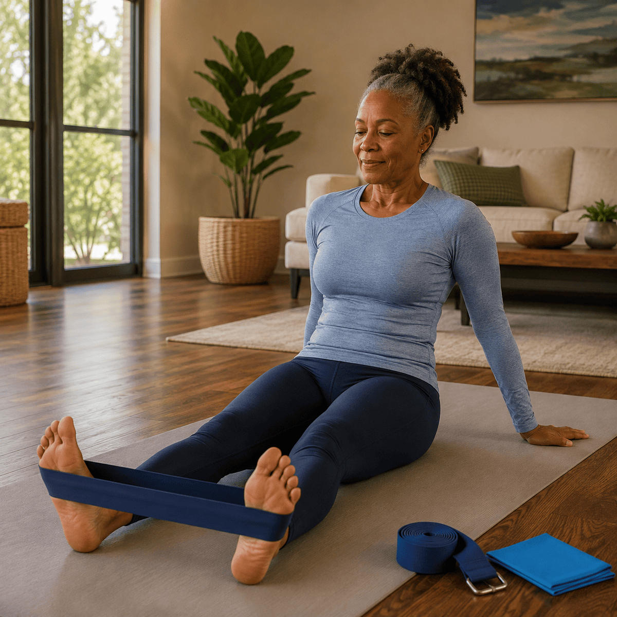 Yoga Set for Women | 5-Piece Yoga Kit with Ball, Block, Bands & Strap