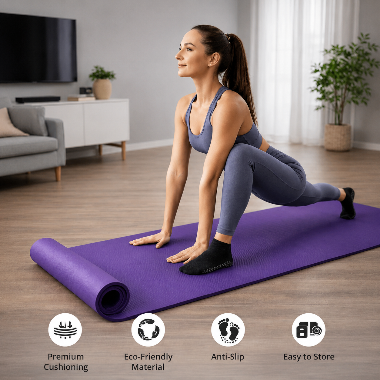 Non-Slip Yoga Mat For Hot Yoga | Eco-Friendly